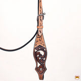 HILASON Western Horse Headstall & Breast Collar American Leather Hand Carving