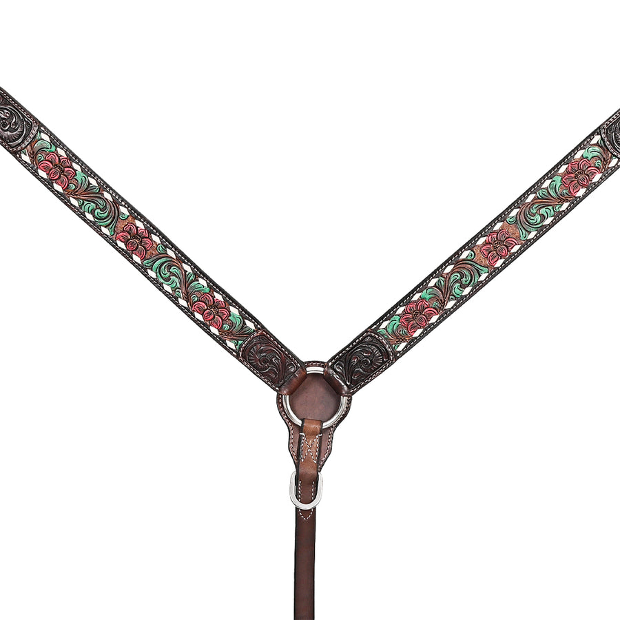HILASON Western Horse Breast Collar American Leather Brown - Uhorse