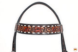 HILASON Western Horse Headstall & Breast Collar American Leather Hand Carving