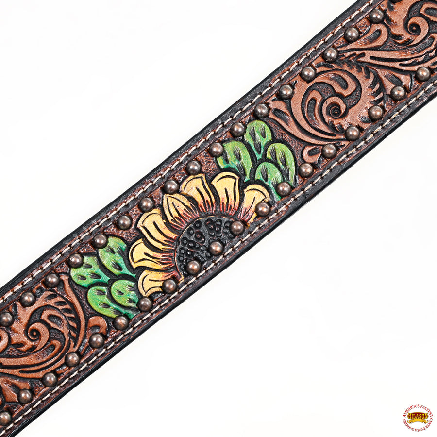 HILASON Western Horse Headstall Breast Collar American Leather Brown | Tack Set for Horses