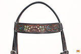 HILASON Western Horse Headstall & Breast Collar American Leather Hand Carving