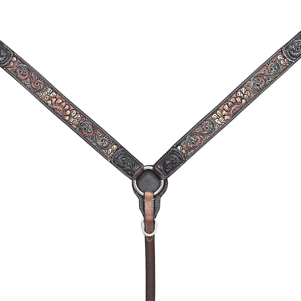 HILASON Western Horse Headstall Breast Collar Leather Brown - Uhorse