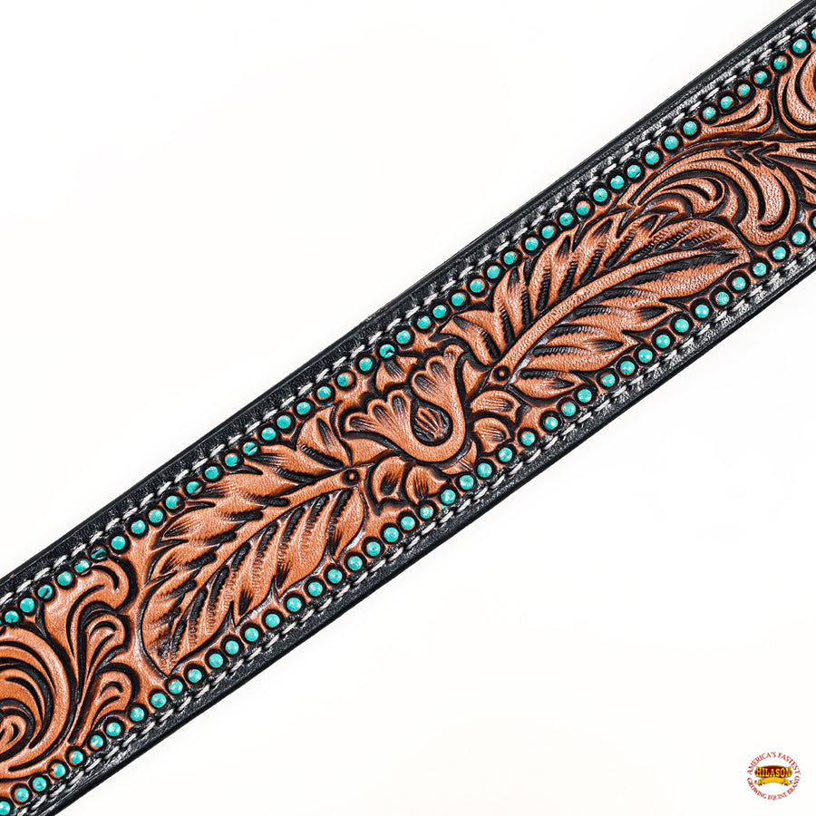 HILASON Western Horse Headstall Breast Collar American Leather Brown | Tack Set for Horses
