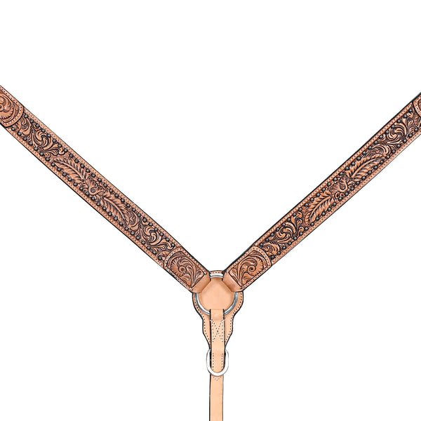 HILASON Western Horse Headstall Breast Collar American Leather Tan - Uhorse