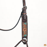 HILASON Western Horse Headstall & Breast Collar American Leather Hand Carving