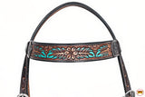 HILASON Western Horse Headstall & Breast Collar American Leather Hand Carving