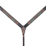 HILASON Western Horse Headstall Breast Collar Leather Brown - Uhorse