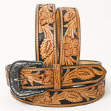 American Darling ADBLF225-L Beautifully Hand Tooled Genuine American Leather Belt Men and  Women