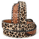 American Darling ADBLF227-L Beautifully Hand Tooled Hair-On Genuine American Leather Belt Men and  Women