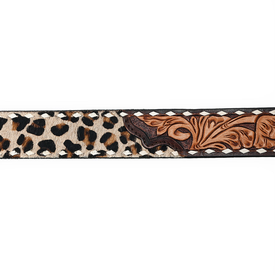 American Darling Beautifully Hand Tooled Brown Genuine Leather Belt Men and Women Western with Removable Buckle