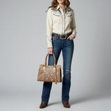 American Darling Tote Hand Tooled Genuine Leather Western Women Bag Handbag Purse | Casual