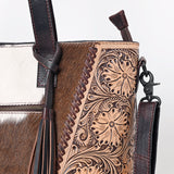 American Darling Tote Hand Tooled Hair on Genuine Leather Western Women Bag Handbag Purse | Travel Bags