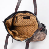 American Darling Tote Hand Tooled Hair on Genuine Leather Western Women Bag Handbag Purse | Travel Bags