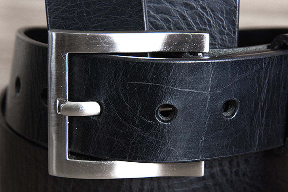 HILASON Western Genuine Leather Mens Handmade Belt Black 38 In | Mens Belts Leather | Western Belt | Black Belt | Leather Belt | Casual Belt | Heavy Duty Belt | Leather Belt for Men