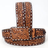 American Darling ADBLF175-L Beautifully Hand Tooled Genuine American Leather Belt Men and  Women