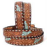 American Darling ADBLF177-L Beautifully Hand Tooled Genuine American Leather Belt Men and  Women