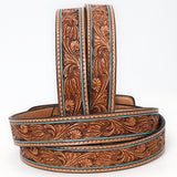 American Darling ADBLF179-L Beautifully Hand Tooled Genuine American Leather Belt Men and  Women