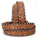 American Darling ADBLF181-L Beautifully Hand Tooled Genuine American Leather Belt Men and  Women