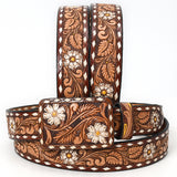 American Darling ADBLF184-L Beautifully Hand Tooled Genuine American Leather Belt Men and  Women