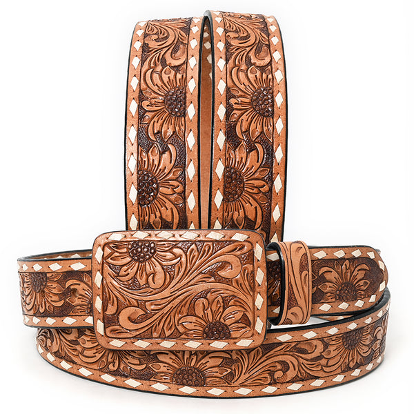 American Darling Beautifully Hand Tooled Genuine American Leather Belt Men Women - Uhorse