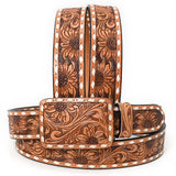 American Darling ADBLF186-L Beautifully Hand Tooled Genuine American Leather Belt Men and  Women