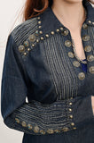American Darling ADDR001 100% Cotton Denim Women Shirt Jacket Dress Ladies Girl Top