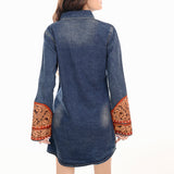 American Darling ADDR002 100% Cotton Denim Women Shirt Jacket Dress Ladies Girl Top