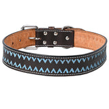 HILASON Western Genuine Leather Heavy Duty Hand Painted Dog Collar - Uhorse