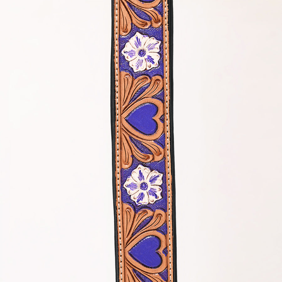 HIlason Genuine Leather Dog Collar Hand Tooled