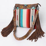 American Darling Cross Body Hand Tooled Saddle Blanket Genuine Leather Women Bag Western Handbag Purse