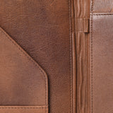 American Darling Western Portfolio Bag Hand Tooled Floral Carved Genuine Leather Document Holder 12in (H) X 9.5in (W)