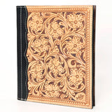 American Darling Western Portfolio Bag Hand Tooled Floral Carved Genuine Leather Document Holder 12in (H) X 9.5in (W) - Tan