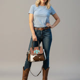 American Darling Duffel Hair on Genuine Leather Western Women Bag | Duffle Weekend Travel Bags