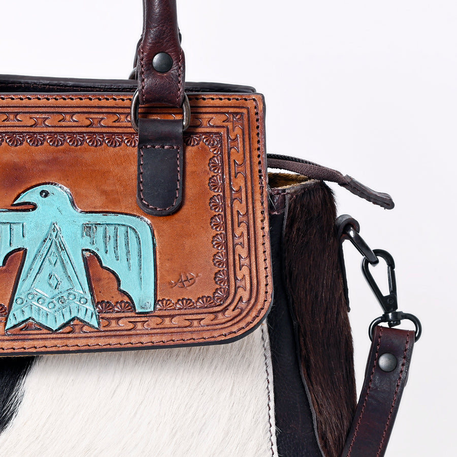 American Darling Duffel Hair on Genuine Leather Western Women Bag | Duffle Weekend Travel Bags
