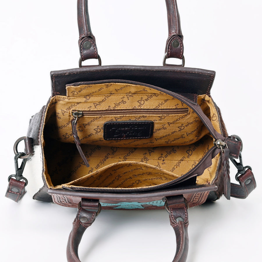 American Darling Duffel Hair on Genuine Leather Western Women Bag | Duffle Weekend Travel Bags