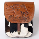 American Darling Backpack Hand Tooled Hair On Genuine Leather Women bag | Laptop School Travel