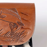 American Darling Backpack Hand Tooled Hair On Genuine Leather Women bag | Laptop School Travel