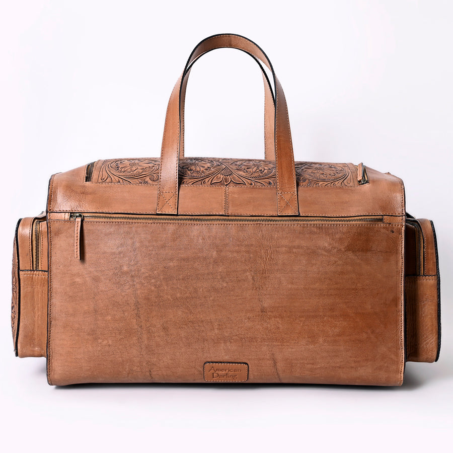 American Darling Duffel Hand Tooled Genuine Leather Western Women Bag | Duffel Weekend Travel Bags