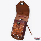 Hilason Basketweave Floral Cell Phone Case Tan American Leather