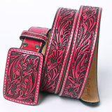 American Darling ADBLF233-L Beautifully Hand Tooled Genuine American Leather Belt Men and  Women