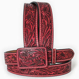 Beautifully Hand Tooled Genuine American Leather Belt Men and Women - Uhorse