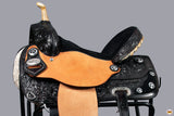 14 In Hilason Western Horse Treeless Trail Barrel American Leather Saddle Black