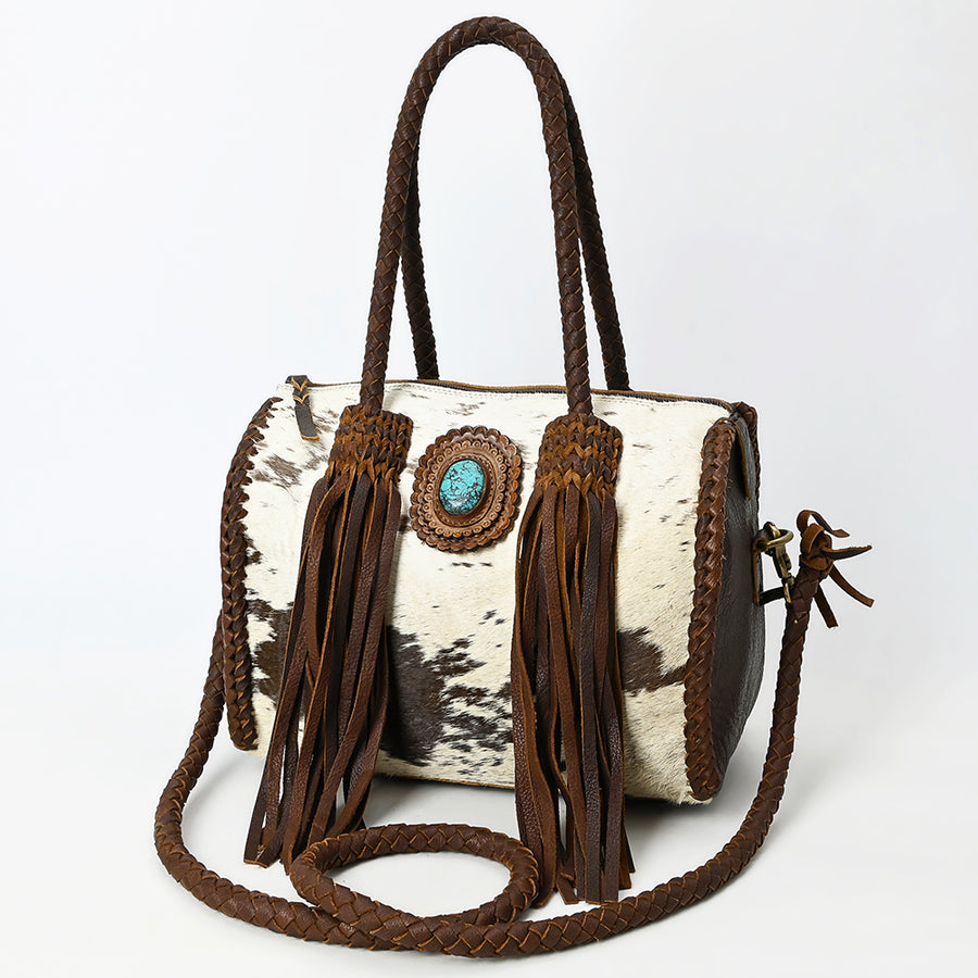 American Darling Duffel Hair on Genuine Leather Western Women Bag | Handbag Duffel Weekend Travel Bags for - Uhorse