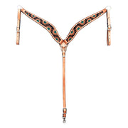 HILASON Western Horse Headstall Breast Collar Leather Dark Brown | Tack Set for Horses