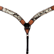 HILASON Western Horse Headstall Breast Collar Leather Dark Brown Harness | Tack Set for Horses
