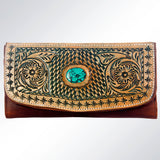 American Darling Wallet Hand Tooled Genuine Leather Western Women Bag Handbag Purse | for Cute