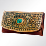 American Darling Wallet Hand Tooled Genuine Leather W. Women Bag by Hilason – Cowboy and equestrian accessories