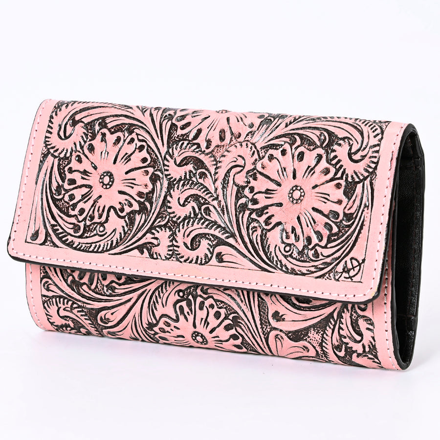 American Darling Wallet Hand Tooled Genuine Leather Western Women Bag | Wristlet Travel