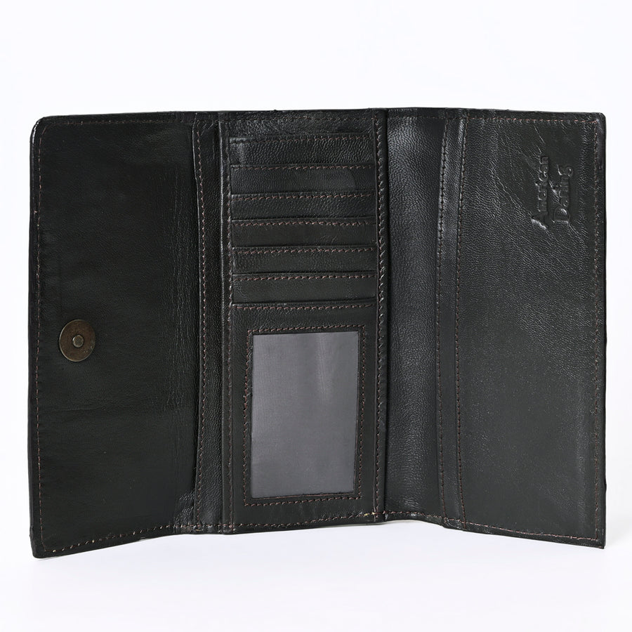 American Darling Wallet Hand Tooled Genuine Leather Western Women Bag | Wristlet Travel
