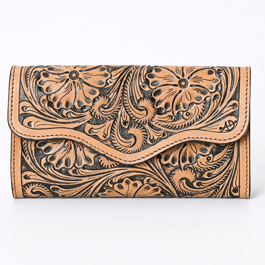 American Darling Wallet Hand Tooled Genuine Leather Western Women Bag | Handbag Purse Wristlet Travel Clutch
